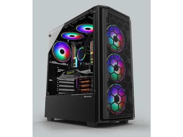 Computer Gaming Case ATX Mid-Tower Desktop Tempered Glass