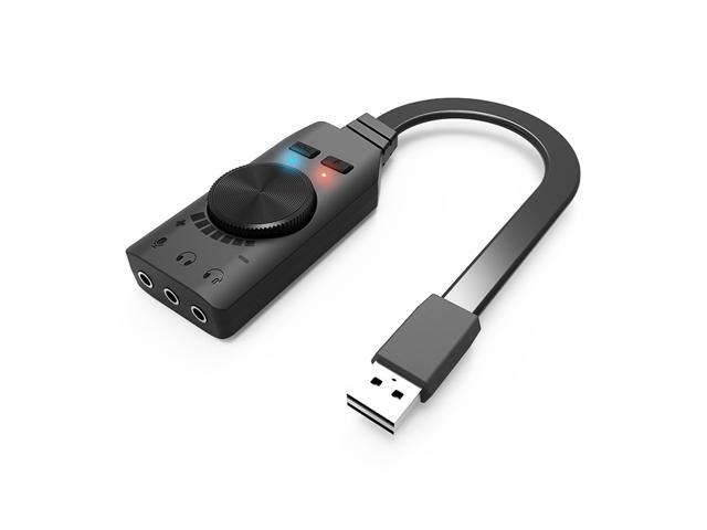 Plextone GS3 USB20 External Sound Card 71 Channel 35mm Headphone Earphone Audio Converter Adapter for Computer Mobile Phone