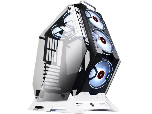 KEDIERS 5 PCS RGB Fans ATX Mid-Tower PC Gaming Case Open Computer Tower Case - USB30 - Remote Control - 2 Tempered Glass - Cooling System