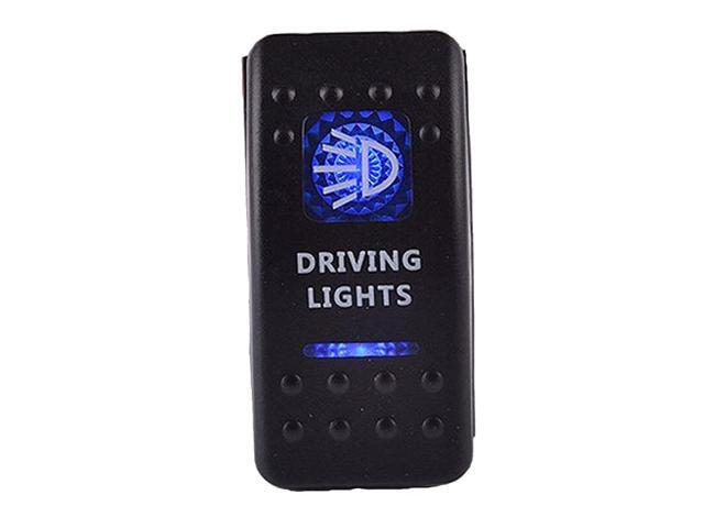 Car Blue LED Driving Light Rocker Toggle Switch ON Off 12V 20A 24V 10A