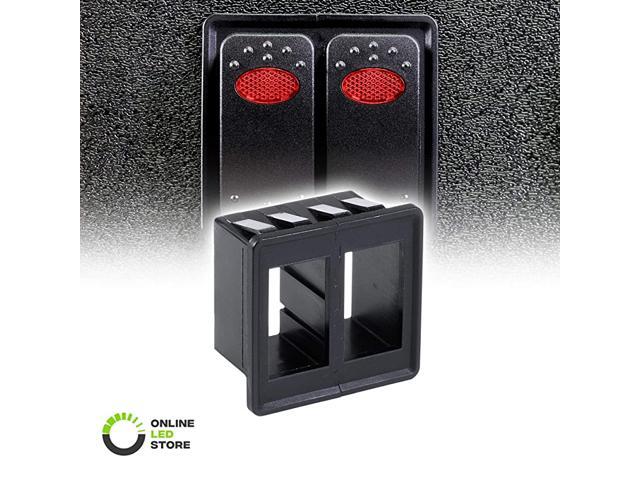 Rocker Switch Panel Housing Kit [Industry Standard Fit] [Heavy Duty] [Expandable Design] [Professional Look] Automotive Mount Rocker Switch Holder