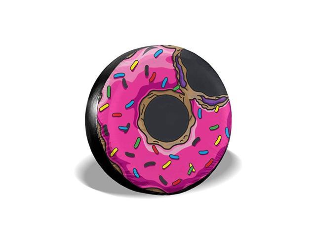 Spare Tire Cover Donut Waterproof Dust-Proof Universal Spare Wheel Tires Covers Fit for Trailers RV SUV and Many Vehicle