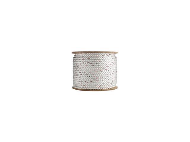 Twisted Poly Dacron Rope - 3 Strand Line with Polyolefin Core for Marine Commercial & DIY Projects (2' x 600ft White)