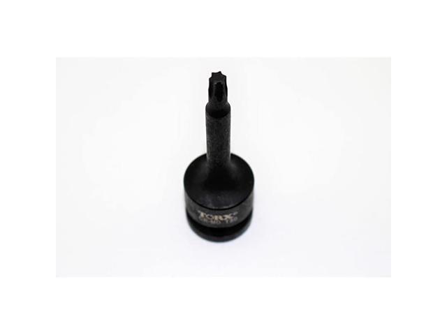 9 pc 3 Inch (76 mm) Long Torx Star 6 Point Black Impact Bit Socket Auto Repair Tool Set 1/2 Inch (127 mm) Square Drive