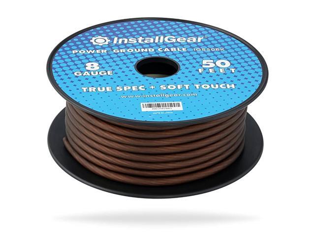 8 Gauge Red 50ft Power/Ground Wire True Spec and Soft Touch Cable on Spool