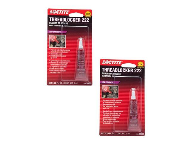 38653 222 Purple Low Strength Thread Locker Tube - 6 ml -2 Pack
