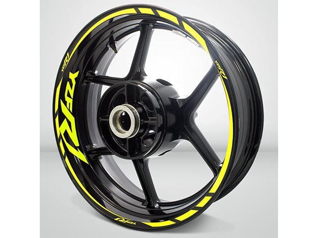 Yellow Motorcycle Rim Wheel Decal Accessory Sticker For Yamaha YZF R1