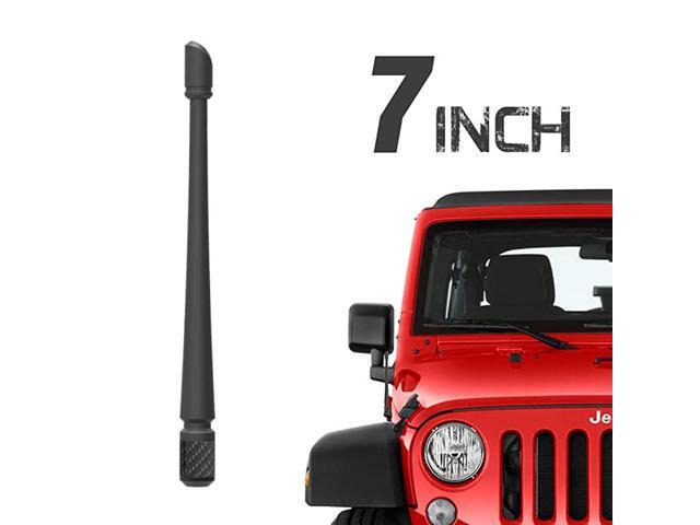Antenna Compatible with 20072021 Jeep Wrangler JK JKU JL JLU Rubicon Sahara Gladiator 7 inches Flexible Rubber Antenna Designed for Optimized FMAM