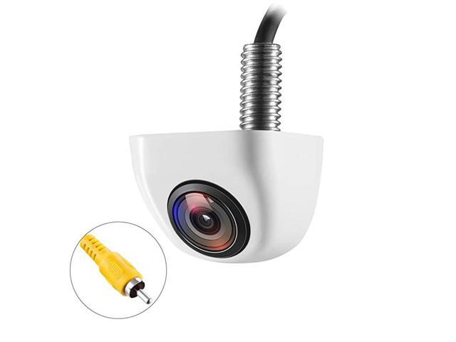 BackupFront View Camera White IP69K Waterproof Great Night Vision HD and Super Wide Angle Metal OEM Style White Reverse Rear View Backup Camera for