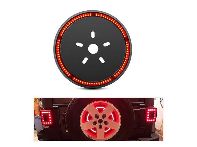 Spare Tire Brake Light Wheel Light 3rd Third Brake Light for Jeep Wrangler 20072018 JK JKU YJ TJRed Light 2 Years Warranty