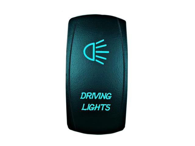 5 Pin Laser Automotive Rocker Switches On/Off LED Light 12V 20A - Interior Accessories for Car Truck UTV ATV Utility and Off-Road Vehicles