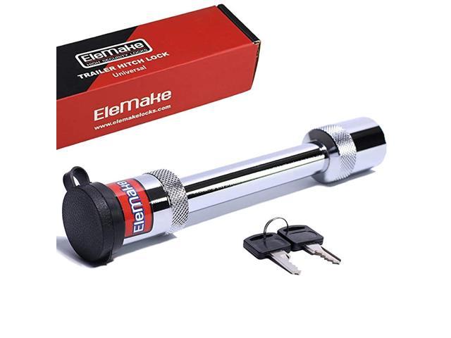Trailer Hitch Lock - 5/8inch Silver Brass Core Locking Mechanism Hitch Pin for Class III IV V Hitches Receiver Lock with Weather Guard Protection