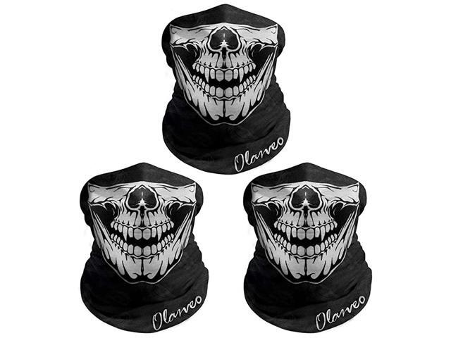 Seamless Tube Skull Face Mask half with Shade Dust-proof Windproof Motorcycle Bicycle Bike Face Mask for Hiking Camping Climbing Fishing Hunting