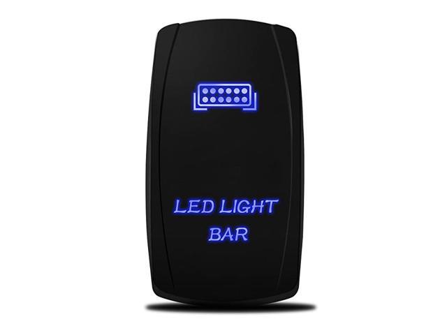 MIC-LSB1 Laser LED Light Bar Rocker Switch ON-Off LED Light 20A 12V 5pin Blue