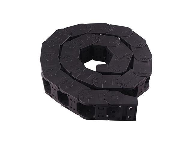 Cable Drag Chain - 1M Long Black CNC Machine Tool Cable Wire Carrier Drag Chain Nested 25mm x 38mm (25mm x 38mm)