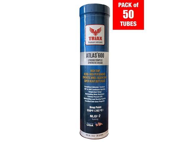 Atlas 600 Grease Full Synthetic High Temp NLGI-2 Wheel Bearing Heavy Duty Ultra High Performance Virtually Waterproof (Marine) High Adhesion