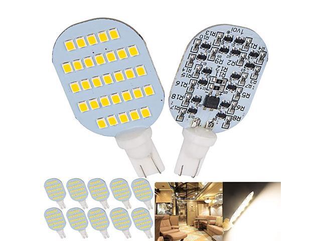 Super Bright T10 921 194 LED Bulbs 31-SMD for RV Indoor Lights Natural White Interior Dome Light Pack of 10