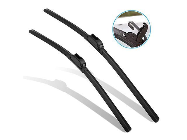 21'+19' Silicone Wiper Blades Water Repellency Wiper Blade Windshiled Wipers for U/J Hook(Pack of 2)