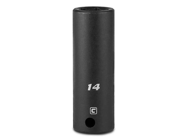 3/8 in Drive 14 mm 6-Point Metric Deep Impact Socket black (5-3214)