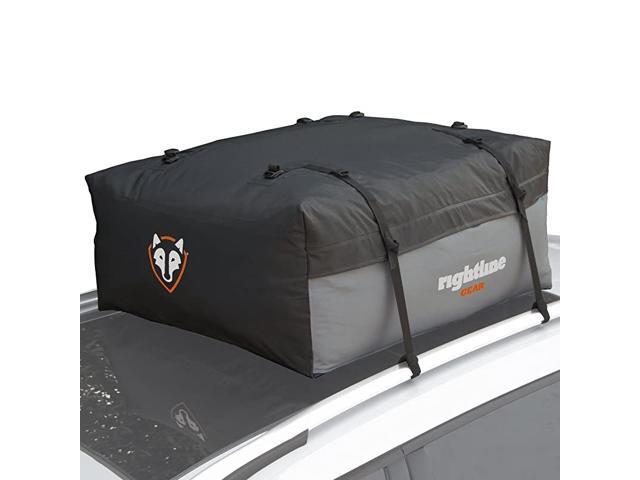 Sport Jr Car Top Carrier 10 cu ft Sized for Compact Cars 100% Waterproof Zipper Attaches With or Without Roof Rack 100S50 Black