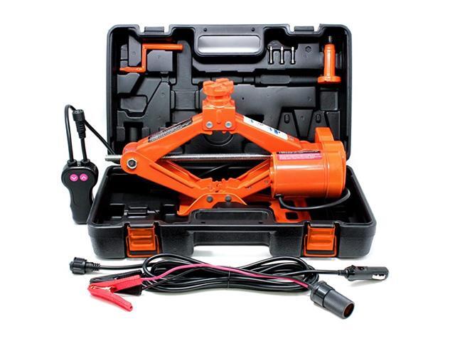 Electric Automotive 3Ton Scissor Tire Jack Kit Including Impact Resistant Carrying Case