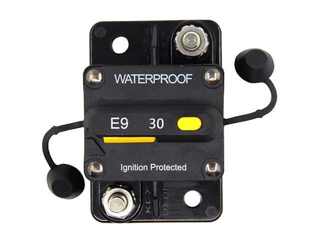 30 Amp Circuit Breaker Marine Trolling Motors Boat ATV Manual Power Fuse Rest Waterproof 12V- 48V DC (30A)