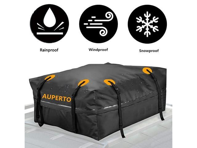 15 Cubic Feet Car Rooftop Cargo Carrier Bag - Cargo Bag Compatible Cars with Rack/Rail/Cross Bar