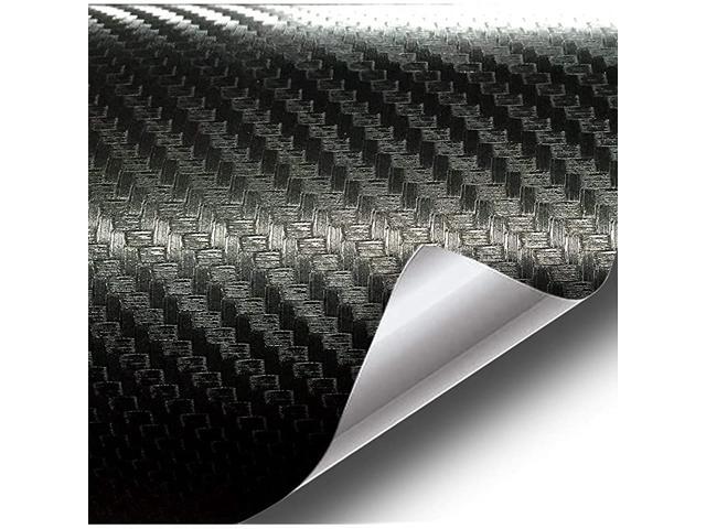 XPO Black Carbon Fiber 5ft x 1ft Car Wrap Vinyl Roll with Air Release Technology