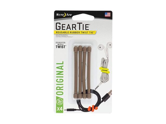 GT3-4PK-29 Rubber Twist Tie 3' - 4-Pack Coyote 4
