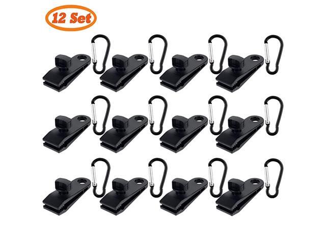 Clips with Carabiner812Pcs Heavy Duty Lock Grip Thumb Screw Camp Tent Clamp Clip for Awnings Outdoor Camping Caravan Canopies Car Covers Swimming