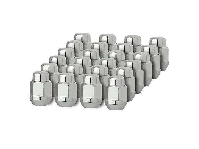 Chrome 14x15 Closed End Bulge Acorn Lug Nuts - Cone Seat - 13/16' Hex