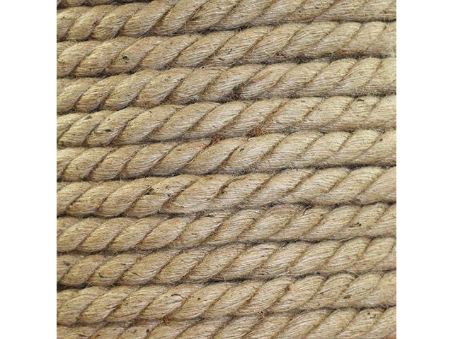 Twisted Jute Rope - Natural Fiber for Crafts Garden Packing Home Decor & More (1/2' x 10ft)