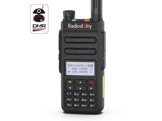 GD77 DMR DigitalAnalog Two Way Radio Dual Band Dual Time Slot Work with Hotspot Amateur Ham Radio wFree Programming Cable High Gain Antenna and