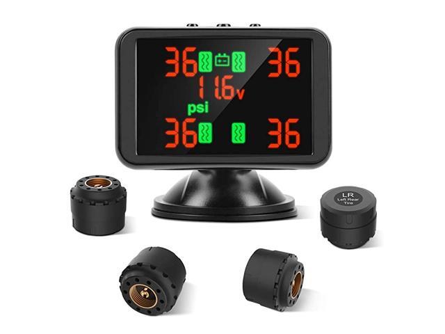 Tire Pressure Monitoring System-Large Colorful Screen 4 Alarm Modes Flexible Charging Method Two Convenient Installations with 4 Advanced