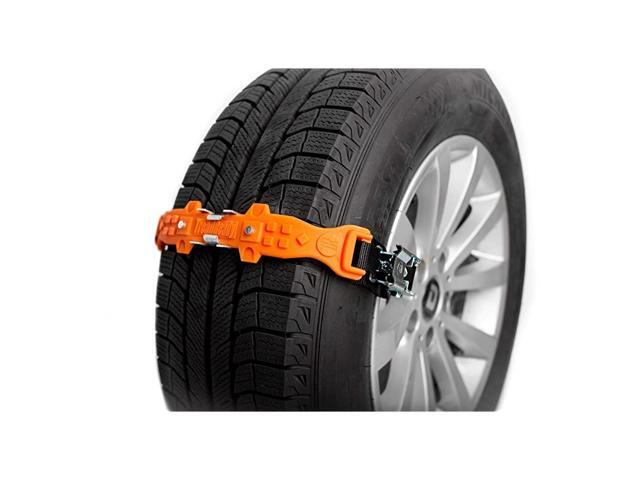 Adirondack Anti-Skid Emergency Tire Straps- Set of 10 Tire Chain Alternatives Passenger Car Traction Device Snow Sand Mud Chains for