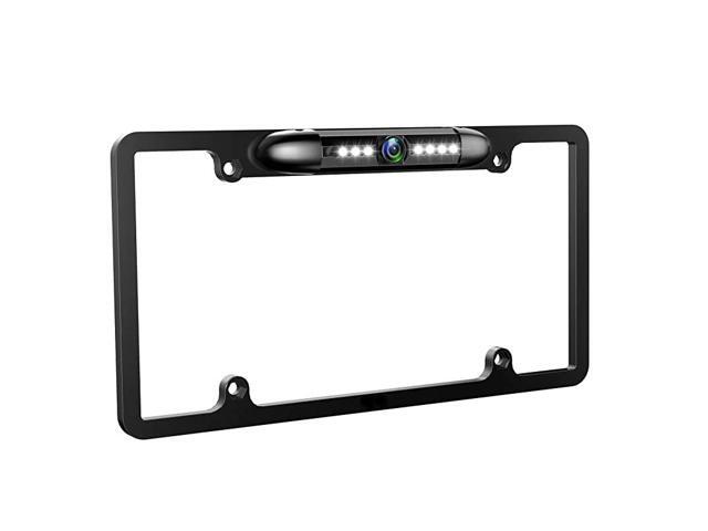 License Plate Backup Camera Front Rear View Reverse Camera with 7 LED Night Vision 170 Degree Viewing Angle Waterproof Backup Camera for Cars