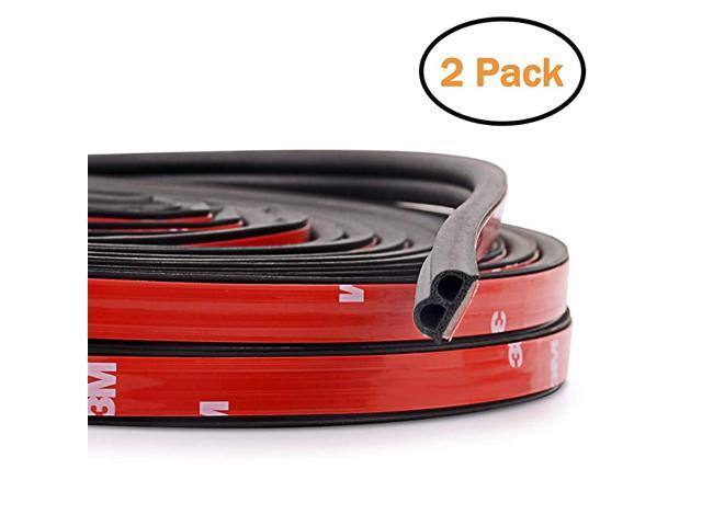 Total 328 Ft Automotive Seal Strip Rubber Edge Weatherstrip for Car Window Door Protector Soundproofing Engine Cover Trim B Shape(2 Pack)