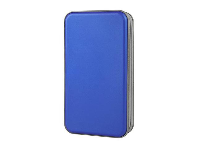 CD Case 96 Capacity Hard Plastic CD Holder Protective DVD Disc Storage Case Holder Portable Zipper CD DVD Organizer Storage Wallet for Car Home