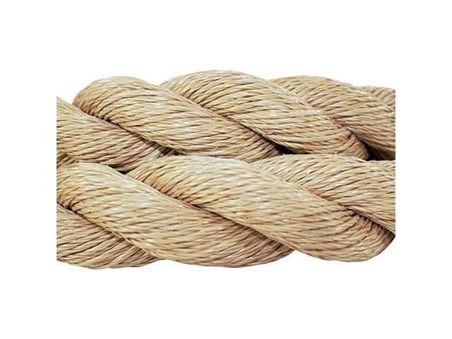 Twisted ProManila - UnManila Twisted 3-Strand Lightweight Synthetic Rope for DIY Projects Marine Commercial (15' x 100ft)