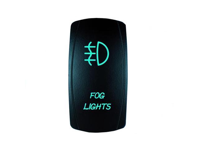 5 Pin Laser Automotive Rocker Switches On/Off LED Light 12V 20A - Interior Accessories for Car Truck UTV ATV Utility and Off-Road Vehicles (Fog