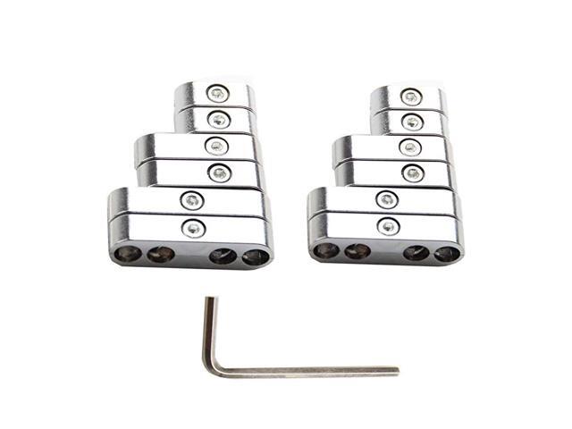 6 Pack Spark Plug Wire Separator Set 7mm 8mm 9mm Chrome & Plastic Ignition Wire Separator Compatibel with Ford Chevy Include 2 Wires 3 Wires 4