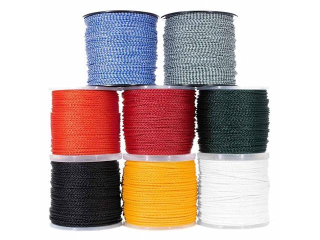 Braid Polypropylene Rope (1/4 Inch 1000 Feet Black) - Barrier Rope - Trail Marking Crowd Control Golf Courses