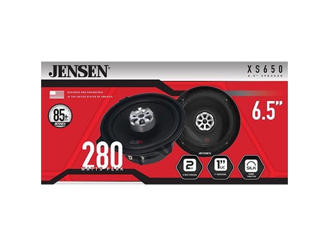 XS650 2-Way 65 inch High Performance Car Speakers with 280 Watt Peak Power and 1 inch Voice Coils with 25mm Silk Dome Tweeters