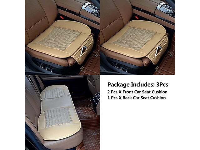 Ice Satin Blue Car Seat Covers Buckwheat Hull Car Seat Cushion Pad Universal Bottom Seat Covers for Car Truck SUV Van MPV