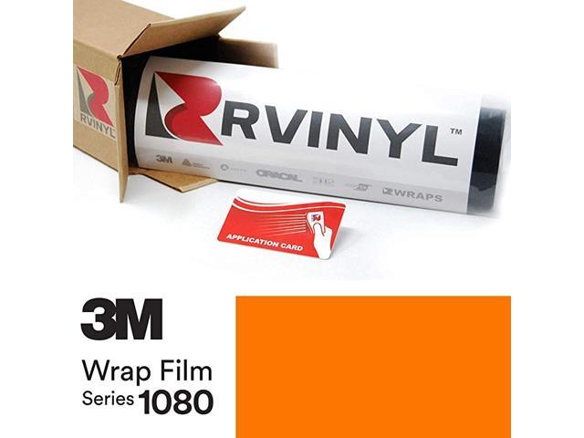 2080 G54 Gloss Bright Orange 5ft x 22ft W/Application Card Vinyl Vehicle Car Wrap Film Sheet Roll