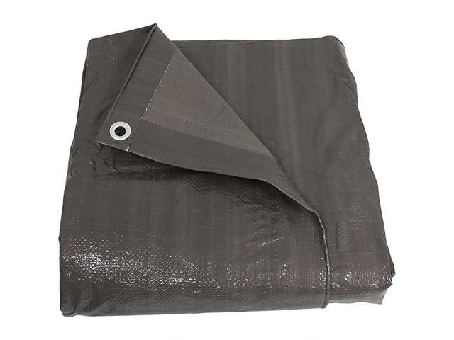 6x8 Heavy Duty Waterproof UV Resistant Tarp Outdoor Reversible Dark Gray Poly Tarpaulin Cover MultiPurpose Painting Camping and Backpacking Tarp
