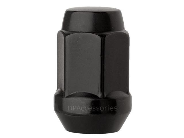 Black 1/2-20 Closed End Bulge Acorn Lug Nuts - Cone Seat - 3/4' Hex