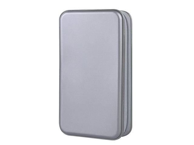 CD Case 96 Capacity Hard Plastic CD Holder Protective DVD Disc Storage Case Holder Portable Zipper CD DVD Organizer Storage Wallet for Car Home