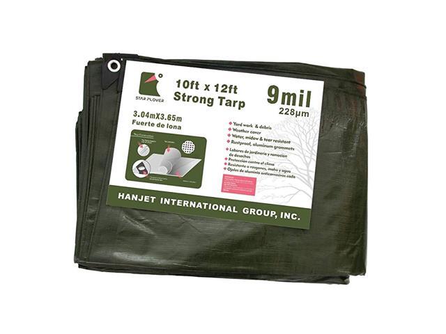Heavy Duty Tarp Camping Garden Covering Tarpaulin Army Green 10X12 Tarp
