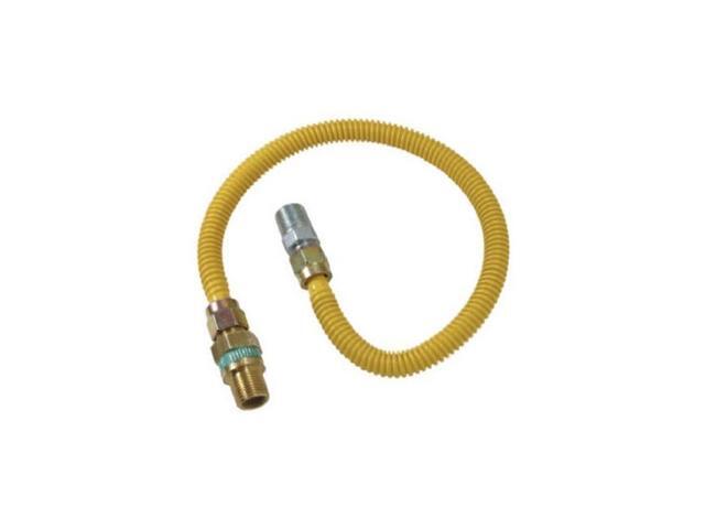 CRAFT CSSD44R-60P ProCoat Stainless Steel Straight Gas Connector with Excess Flow Valve